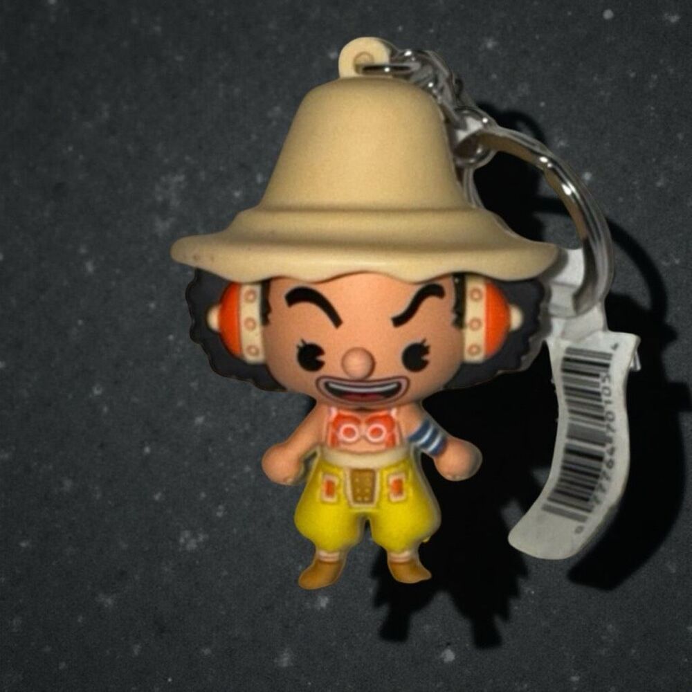 NWT Anime One Piece 3D Figural Luffy Keychain BackPack Clip B20